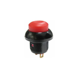 Rs Pro - Bouton-poussoir, Momentané, Unipolaire à une direction (1NO), Rouge, Montage panneau ( Prix pour 1 )