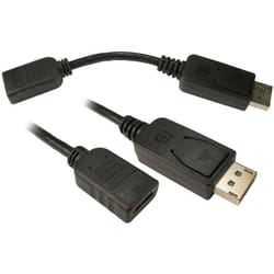 Rs Pro - Cordon kvm, DisplayPort Mâle vers Adaptateur hdmi femelle, longueur 15cm ( Prix pour 1 )