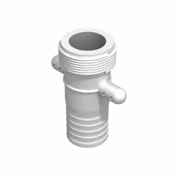 Diamètre interne du raccord = 1-1/2pouce Type de raccord = Crantée Matériau du corps = PP Raccord fileté = BSP 1-1/2" mâle Ta ...