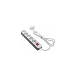 Bloc multiprise RS PRO 4m, 5 prises FR 2P+T, 250 V 16A, IP20 ( Prix pour 1 )
