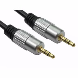 Connecteur A = Jack mâle 3,5 mm Connecteur B = Jack mâle 3,5 mm Longueur = 10m Couleur de gaine = Noir
