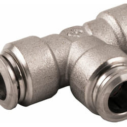 Rs Pro - Raccord rapide pneumatique Tube 4mm en Laiton nickelé ( Prix pour Paquet de 10 )