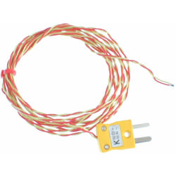 Thermocouple type Type k, l 3m, +250°C max à Fiche mâle miniature ( Prix pour 1 )