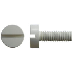 Rs Pro - Vis à tête Cylindrique fendue, Nylon, M5, 20mm ( Prix pour Sachet de 100 )