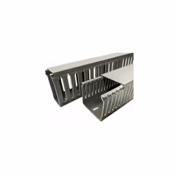 Largeur = 50 mm Profondeur = 25mm Goulotte/Type de chaîne = Support de câble pour armoire Couleur = Gris Matériau = PVC Longu ...