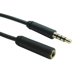 Rs Pro - Câble av 3.5mm Male Jack vers 3.5mm Female Jack, Long. 2m ( Prix pour 1 )
