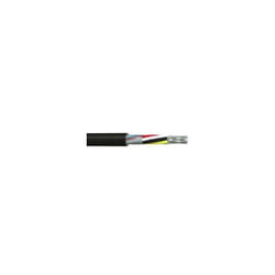 Rs Pro - Câble multiconducteur 4 x 0,5 mm², gaine pvc Noir, 25m ( Prix pour Bobine de 25 )