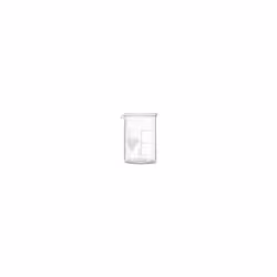 Type de produit = Bécher Matériau = Verre borosilicate Capacité = 25ml Graduations = Oui Dimensions = 50 x 34mm Diamètre = 34 ...