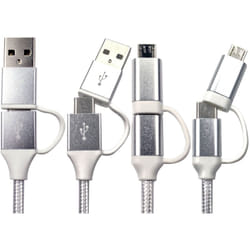 Câble USB RS PRO USB A, USB C, 1m, Blanc ( Prix pour 1 )