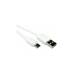 Câble usb Rs Pro Micro-USB b vers usb a, 1.8m, Blanc ( Prix pour Boîte de 5 )