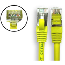 Rs Pro - Câble cat 8 catégorie 8 s/ftp Jaune, 10m lszh Avec connecteur Droit lszh ( Prix pour 1 )