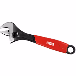 Type de clé = Clé à molettemm Longueur hors tout = 210 mm Type de poignée = Plastique Finition = Phosphate noir Matériau = Ac ...