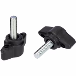 Filetage = M5 x 15 Diamètre de filetage = 28mm Longueur du filetage = 15mm Forme du bouton = Aile Type de montage = Montage f ...
