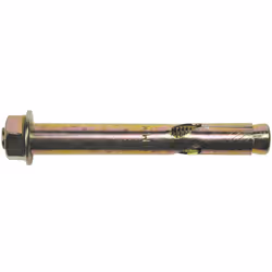 Taille de filetage = 16 x 105mm Type = Goujon d'ancrage à écrou hexagonal Longueur = 50mm Diamètre de trous de fixation = 18m ...