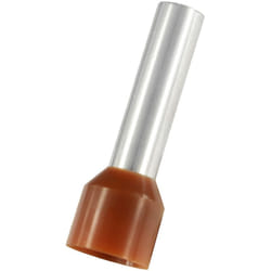 Embout à sertir 10mm², Marron, longueur 18mm