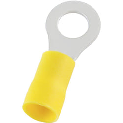 Rs Pro - Cosses à œillet Isolé, Jaune, 6mm², 6.4mm, 12mm
