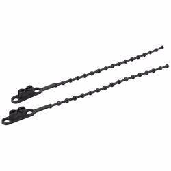 Longueur = 150mm Largeur = 3,6 mm Couleur = Noir Matériau = PE Type = Serre-fil à nœud double tête Quantité = 100 Diamètre ma ...
