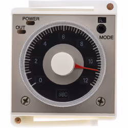 Tension d'alimentation = 220V c.a. Nombre de contacts = 2 Plage de temps = 0.1 s ? 300h Nombre de fonctions du minuteur = ON- ...