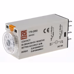 Tension d'alimentation = 24V c.c. Type de montage = Enfichable Nombre de contacts = 2 Plage de temps = 1 ? 30s Nombre de fonc ...