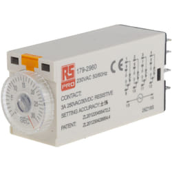 Rs Pro - Relais temporisé 230V c.a., Enfichable, 4 contacts ( Prix pour 1 )