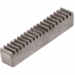 Module = 1.0 Matériau = Acier Longueur hors-tout = 500mm Hauteur centrale du pas = 14mm Largeur de face = 15mm