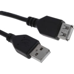 Rs Pro - Câble usb usb a femelle vers usb-a mâle, Noir, 5m ( Prix pour 1 )