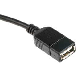 Rs Pro - Câble usb usb a femelle vers Micro usb b mâle, Noir, 150mm ( Prix pour 1 )