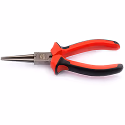 Type de pince = Pince à bec rond Longueur de mâchoire = 50,7mm Longueur hors tout = 160 mm Matériau = Acier Profondeur de mâc ...