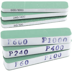 Rs Pro - Eponge de ponçage grain P100, P240, P400, P60, P600, P1000, Moyen, 90mm x 19mm ( Prix pour 1 Jeu )