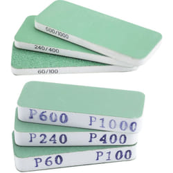 Rs Pro - Eponge de ponçage grain P100, P240, P400, P60, P600, P1000, Moyen, 80mm x 30mm ( Prix pour 1 Jeu )