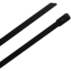 Serre-câble RS PRO Noir en Acier Inoxydable 316, 440mm x 12 mm
