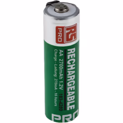 Capacité = 2.7Ah Chimie = NiMH Gamme de marque = RS PRO Taille = AA Tension nominale = 1.2V Gamme de température de fonctionn ...