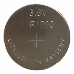 Taille = LIR1220 Chimie = Lithium Tension nominale = 3.7V Capacité = 8mAh Type de terminaison = Standard Diamètre = 12mm Dime ...