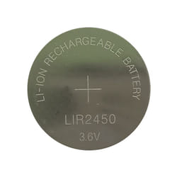 Pile bouton rechargeable RS PRO 3.6V, 120mAh, 24mm, Lithium, LIR2450 ( Prix pour 1 )