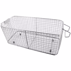 Type d'accessoire = Panier A utiliser avec = Cuve de nettoyage à ultrasons 6 L. Dimensions = 270 x 120 x 115mm Hauteur = 115m ...