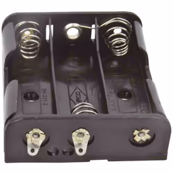 Pour taille de batterie = AA Nombre d'éléments = 3 Type = Batterie de sauvegarde Dimensions = 58 x 48.3 x 17mm Type de contac ...
