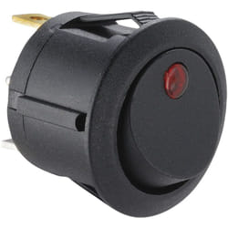 Rs Pro - Interrupteur à bascule Noir Unipolaire à une direction On-None-Off lumineux ( Prix pour 1 )