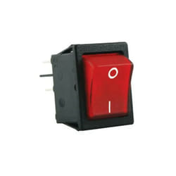 Rs Pro - Interrupteur à bascule Rouge bipolaire On-Off lumineux ( Prix pour 1 )
