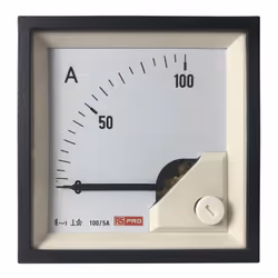 Valeur maximum = 100 (Scle) A, 100/5 (CT) A, 5 (Input) A Type de courant = V c.a. Elément mobile = Ferromagnétique Hauteur de ...