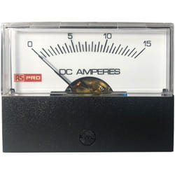 Rs Pro - Ampèremètre analogique de panneau v c.c. Echelle 15 (Input)A, 57mm x 44mm ( Prix pour 1 )