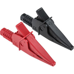 Rs Pro - Pince crocodile, 20A, noire, rouge, 39.6mm ( Prix pour 1 paire )