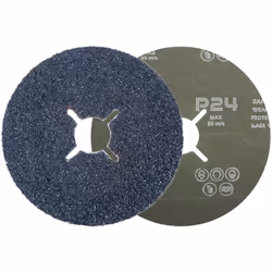 Diamètre du disque = 125mm Matériau abrasif = Oxyde d'aluminium grain = P24 Quantité dans le pack = 25 Vitesse maximale de sé ...