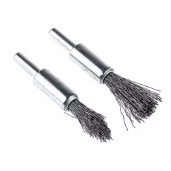 Type de brosse = Extrémité Diamètre = 25mm Jeu de 2 brosses de fil De-Carb de RS ProLe jeu de 2 brosses pour fil de dessoudag ...