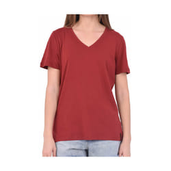 T-shirt à col femme Superdry V Essential en coton biologique