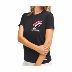 T-shirt en velours chenille et coton biologique femme Superdry Sportstyle