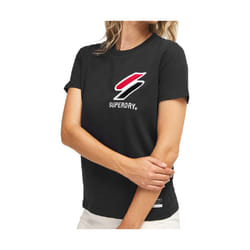 T-shirt en velours chenille et coton biologique femme Superdry Sportstyle