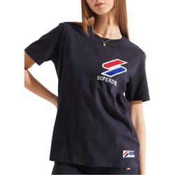 T-shirt en velours chenille et coton biologique femme Superdry Sportstyle