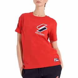 T-shirt en velours chenille et coton biologique femme Superdry Sportstyle