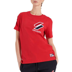 T-shirt en velours chenille et coton biologique femme Superdry Sportstyle