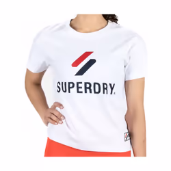 T shirt Superdry Classic Femme Blanc